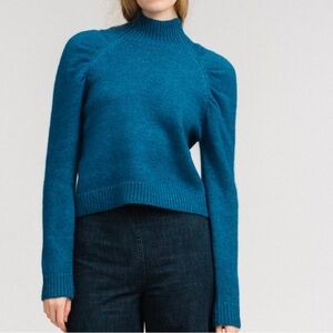 Rachel Comey prayer puff sleeve alpaca blend blue sweatshirt S